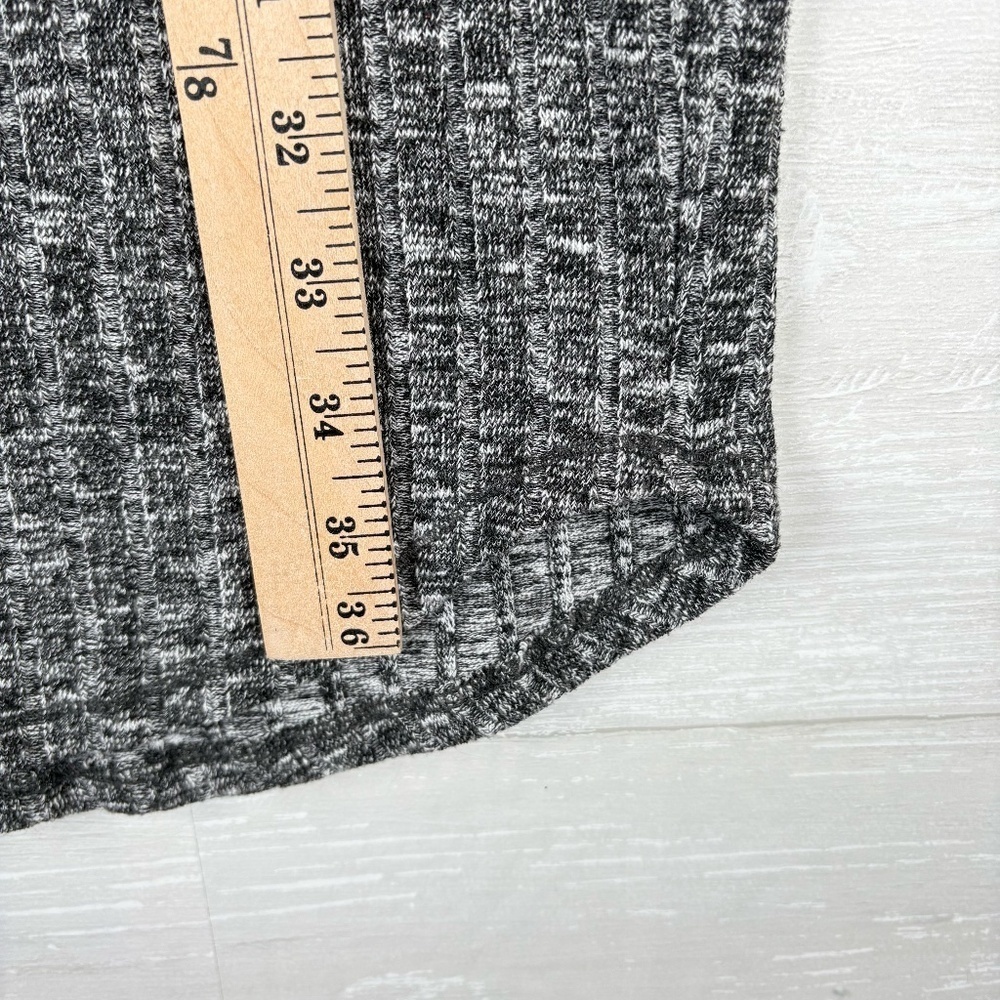 Abercrombie and Fitch Fitted Heather Gray Long Sleeve Midi Sweater Dress M - Picture 5 of 8